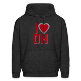 I Love OH Men's Hoodie - charcoal grey