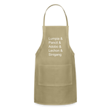 Lumpia & Pancit & Adobo & Lechon Adjustable Apron - khaki