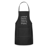 Lumpia & Pancit & Adobo & Lechon Adjustable Apron - black