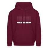 Hay Nako Men's Hoodie - burgundy