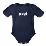 Pogi Organic Short Sleeve Baby Bodysuit - dark navy