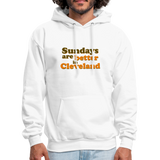 Sundays are Better in Cleveland bubble letters Men's Hoodie - white