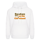 Sundays are Better in Cleveland bubble letters Men's Hoodie