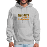 Sundays are Better in Cleveland bubble letters Men's Hoodie