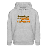 Sundays are Better in Cleveland bubble letters Men's Hoodie - heather gray