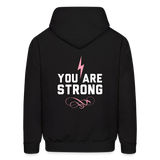 You Are Strong Bolt Hoodie - black