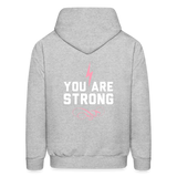 You Are Strong Bolt Hoodie - heather gray