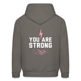 You Are Strong Bolt Hoodie - asphalt gray