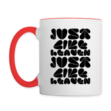 Just Like Heaven the Cure 80s Pop Art Contrast Coffee Mug - white/red