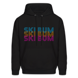 Ski Bum Neon Men's Hoodie - black