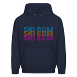 Ski Bum Neon Men's Hoodie - navy