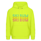 Ski Bum Neon Men's Hoodie - safety green