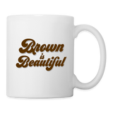 Brown is Beautiful Heart Coffee/Tea Mug - white