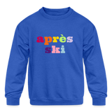 Après Ski Kids' Crewneck Sweatshirt - royal blue