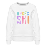 Après Ski Color Stitch Women’s Premium Sweatshirt - white