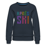 Après Ski Color Stitch Women’s Premium Sweatshirt - navy