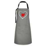 Ohio Love Adjustable Apron - gray/black