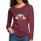 CUSTOM for Rainbowlers Club Women's Premium Long Sleeve T-Shirt - heather burgundy