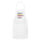 Lumpia & Pancit Adjustable Apron - white