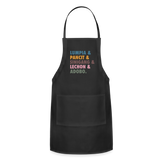 Lumpia & Pancit Adjustable Apron - black