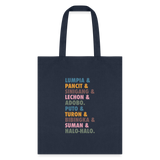 Lumpia & Pancit Tote Bag - navy