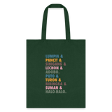 Lumpia & Pancit Tote Bag - forest green