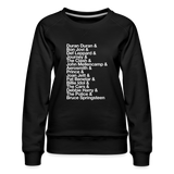 80s Rock Bands Women’s Premium Sweatshirt - black