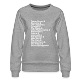 80s Rock Bands Women’s Premium Sweatshirt - heather grey