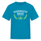 CUSTOM for GRANDMASTER NASH Kids' T-Shirt - turquoise