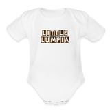 Little Lumpia Organic Short Sleeve Baby Bodysuit - white