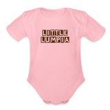 Little Lumpia Organic Short Sleeve Baby Bodysuit - light pink