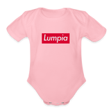 Lumpia Organic Short Sleeve Baby Bodysuit - light pink