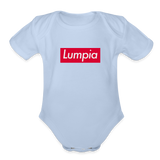 Lumpia Organic Short Sleeve Baby Bodysuit - sky