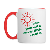 Have Yourself A Merry Little Cocktail Contrast Coffee Mug - white/red