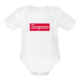 Siopao Organic Short Sleeve Baby Bodysuit - white