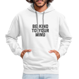 Be Kind To Your Mind Unisex Contrast Hoodie - white/gray