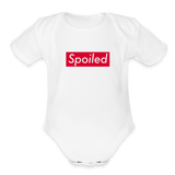 Spoiled Organic Short Sleeve Baby Bodysuit - white