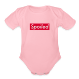 Spoiled Organic Short Sleeve Baby Bodysuit - light pink