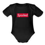 Spoiled Organic Short Sleeve Baby Bodysuit - black