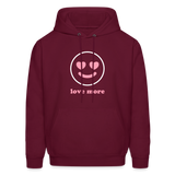 Love More Men's Hoodie - burgundy