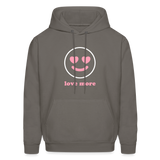 Love More Men's Hoodie - asphalt gray