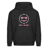 Love More Men's Hoodie - charcoal grey