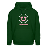 Love More Men's Hoodie - forest green