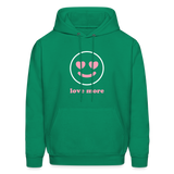 Love More Men's Hoodie - kelly green