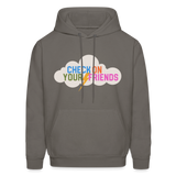 Check on Your Friends Men's Hoodie - asphalt gray