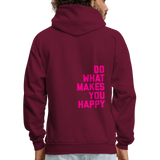 Do What Makes You Happy Men's Hoodie - burgundy