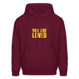 You Are Loved Men's Hoodie - burgundy