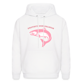 Protect Our Salmon Men's Hoodie - white