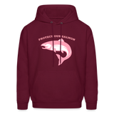 Protect Our Salmon Men's Hoodie - burgundy