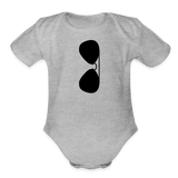 Sunglasses Organic Short Sleeve Baby Bodysuit - heather grey